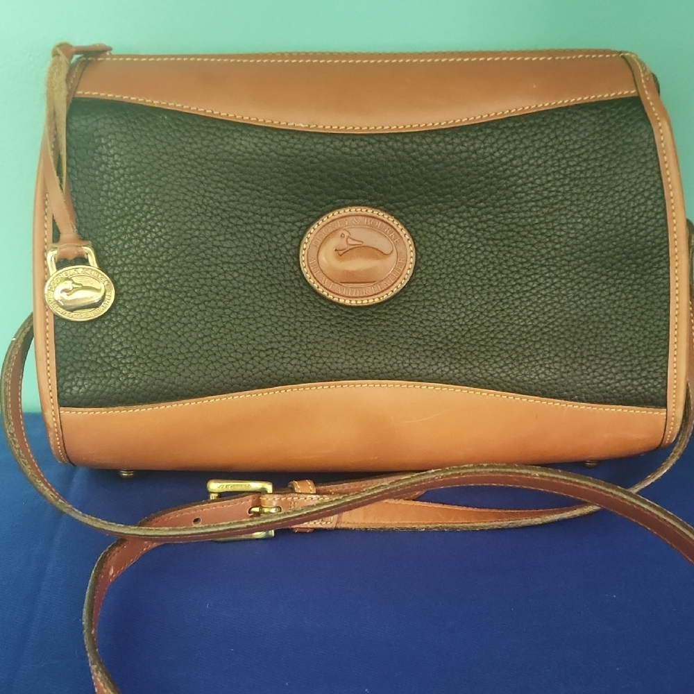 Dooney & Bourke Navy  and Tan Crossbody Bag